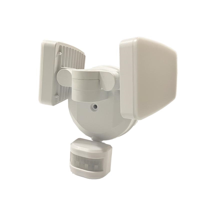 LED Utomhusstrålkastare med en sensor LED/24W/230V 3000/4000/6000K IP54 vit
