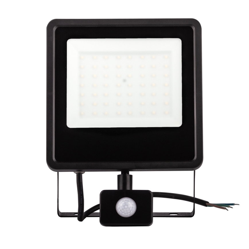 LED Utomhusstrålkastare med en sensor LED/30W/230V 4000K IP65 svart