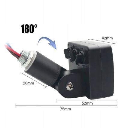 LED Utomhusstrålkastare med en sensor LED/30W/230V 4000K IP65 svart