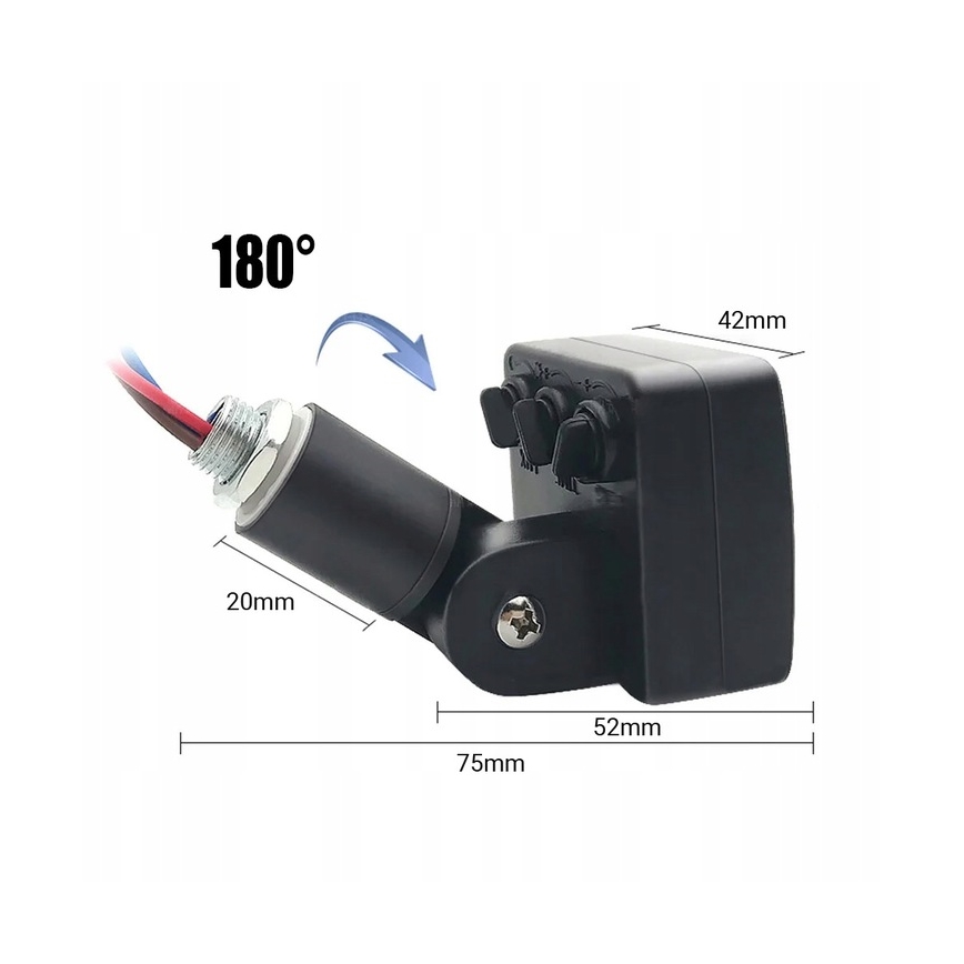 LED Utomhusstrålkastare med en sensor LED/30W/230V 4000K IP65 svart