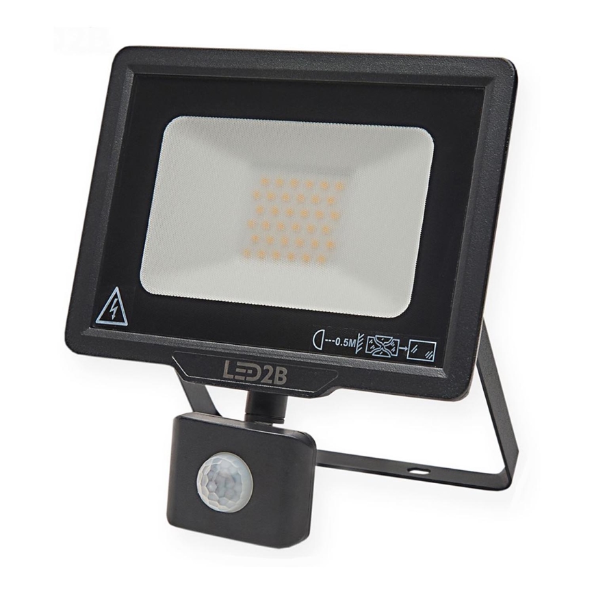 LED Utomhusstrålkastare med en sensor LED/30W/230V 6500K IP44