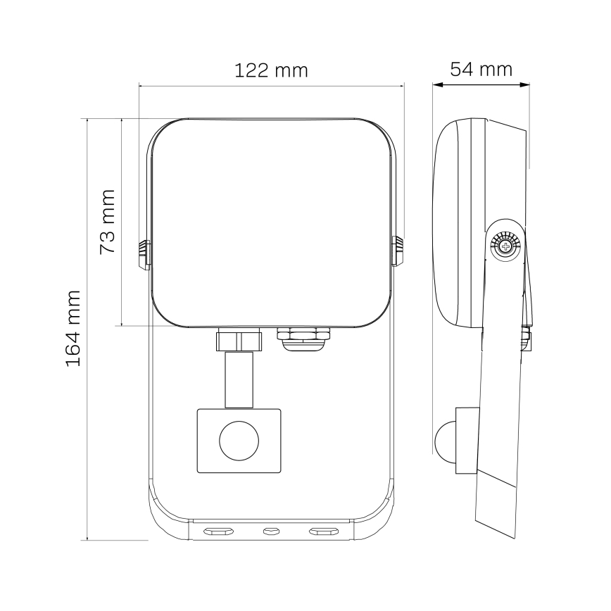 LED Utomhusstrålkastare med en sensor MILKY LED/20W/230V 4000K IP65