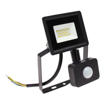 LED Utomhusstrålkastare med en sensor NOCTIS LUX 3 LED/10W/230V 4000K IP44 svart
