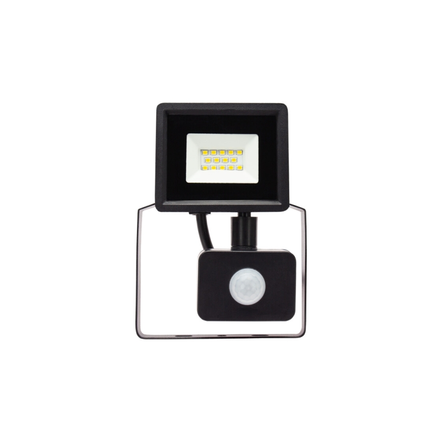 LED Utomhusstrålkastare med en sensor NOCTIS LUX 3 LED/10W/230V 4000K IP44 svart