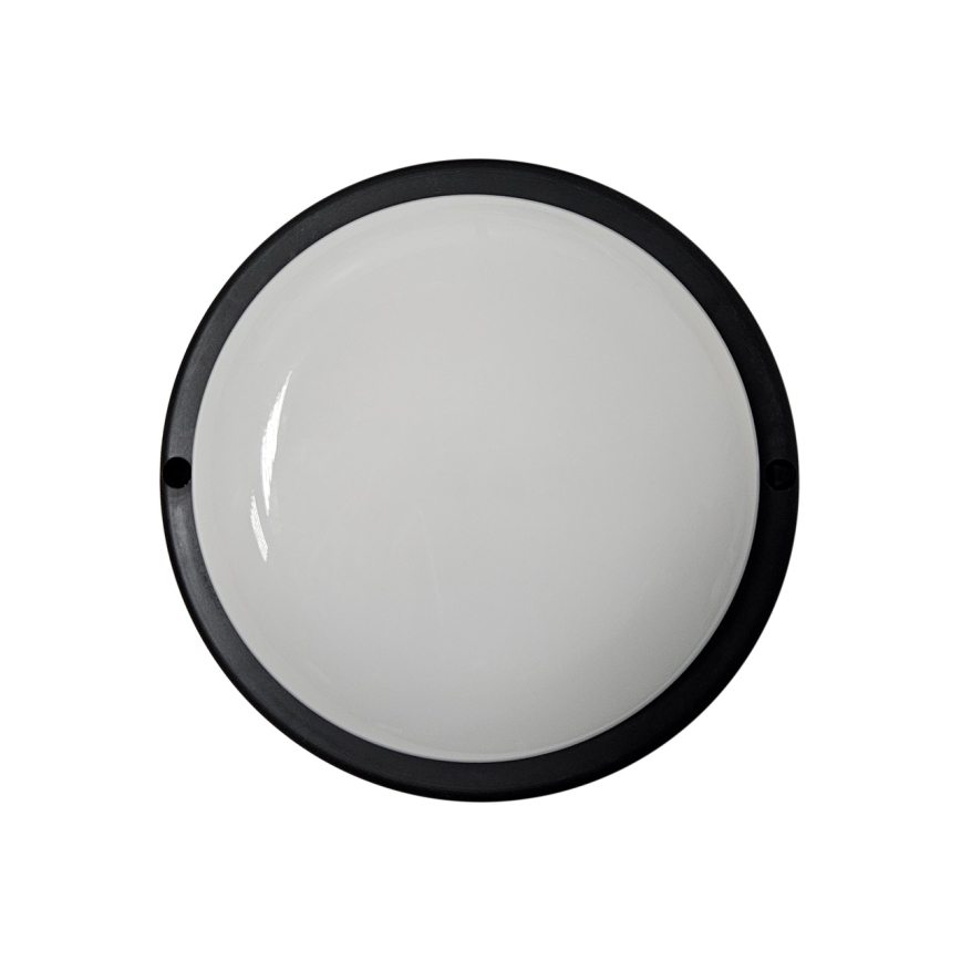 LED utomhustaklampa, 8 W, 230 V, 4200 K, Ø 14 cm, IP64, svart