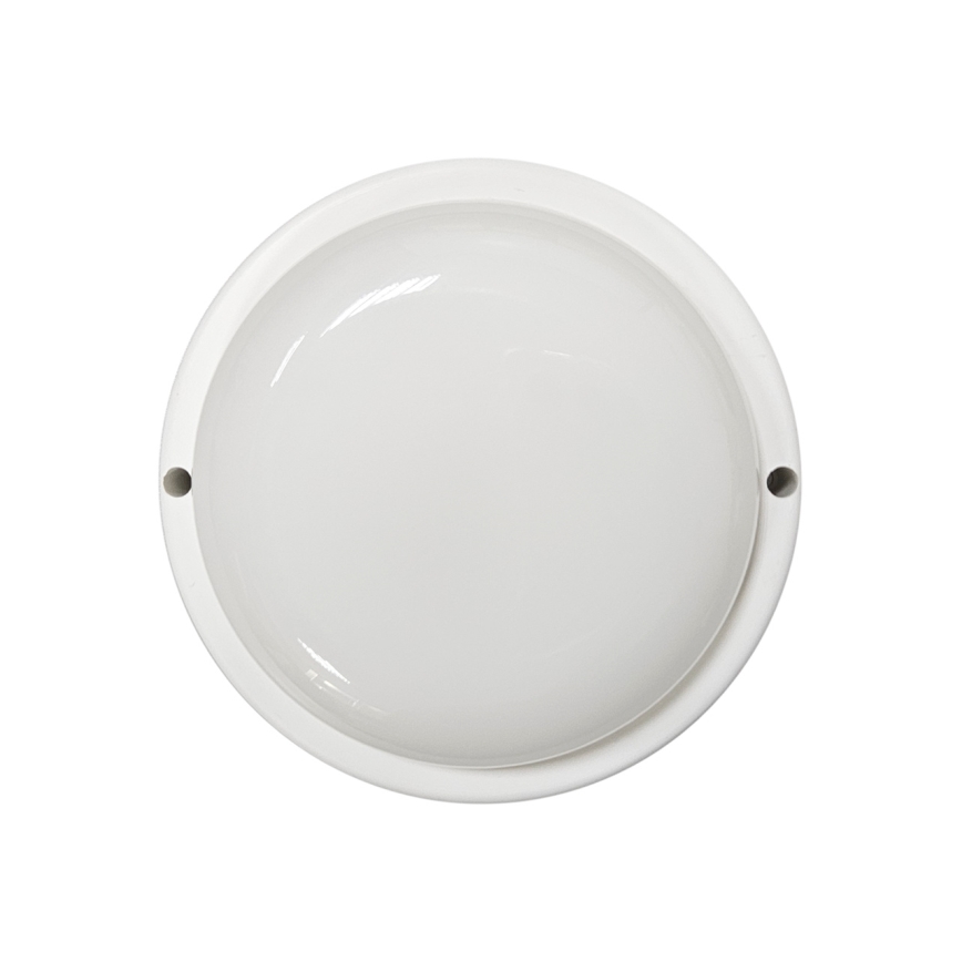 LED utomhustaklampa LED/8W/230V 4200K Ø 14 cm IP64 vit