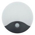 LED utomhusväggarmatur med rörelsesensor – 18W, 230V, IP44, vit