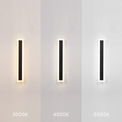 LED utomhusväggarmatur WOW LED/20W/230V 3000/4000/6500K 60 cm IP54 svart
