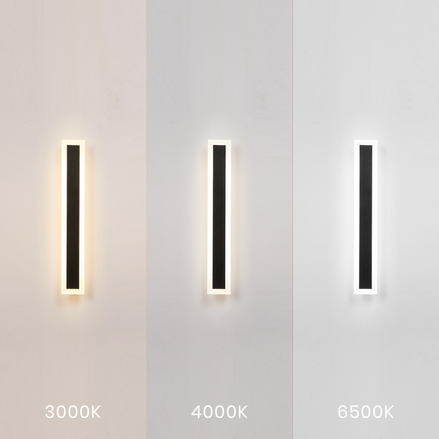 LED utomhusväggarmatur WOW LED/20W/230V 3000/4000/6500K 60 cm IP54 svart