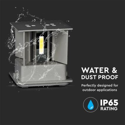 LED Utomhus Vägglampa LED/11W/230V 4000K IP65 grå