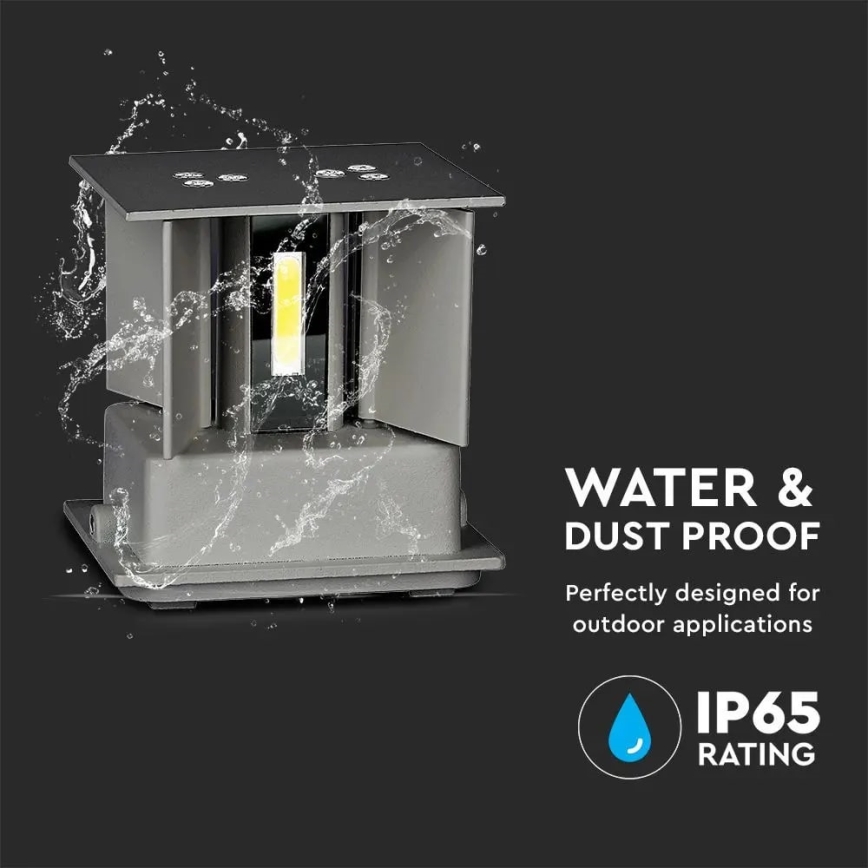 LED Utomhus Vägglampa LED/11W/230V 4000K IP65 grå