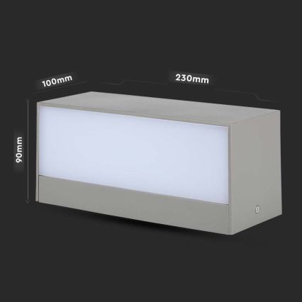 LED Utomhus Vägglampa LED/12W/230V 3000K IP65
