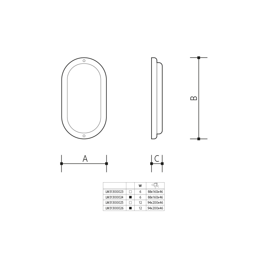 LED utomhusvägglampa LED/12W/230V IP54 svart