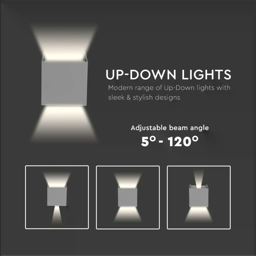 LED Utomhusvägglampa LED/5W/230V 3000K IP65 grå