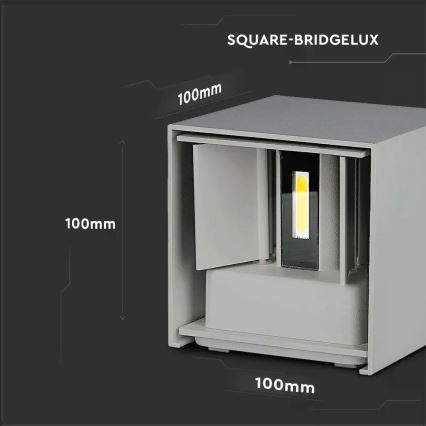 LED Utomhusvägglampa LED/5W/230V 3000K IP65 grå