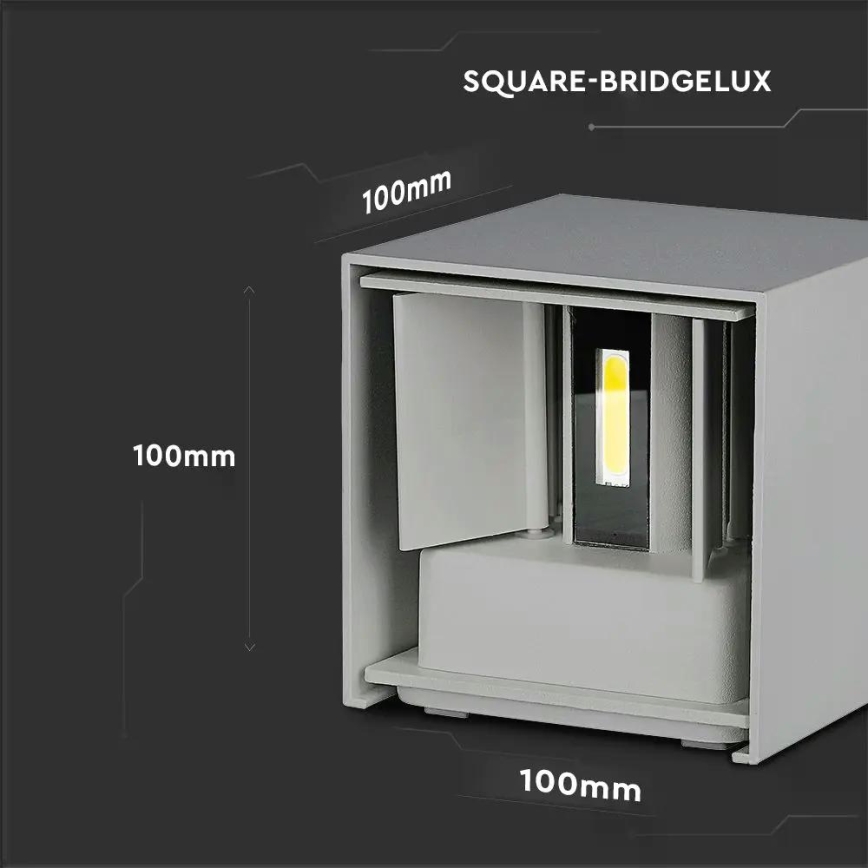 LED Utomhusvägglampa LED/5W/230V 3000K IP65 grå