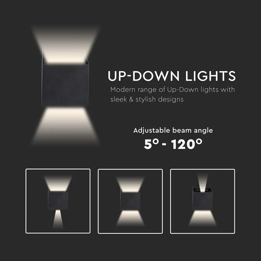 LED Utomhusvägglampa LED/5W/230V 3000K IP65 svart