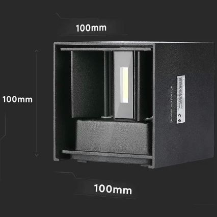 LED Utomhusvägglampa LED/5W/230V 3000K IP65 svart