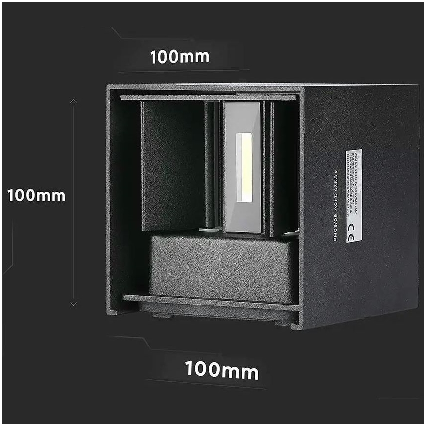 LED Utomhusvägglampa LED/5W/230V 3000K IP65 svart