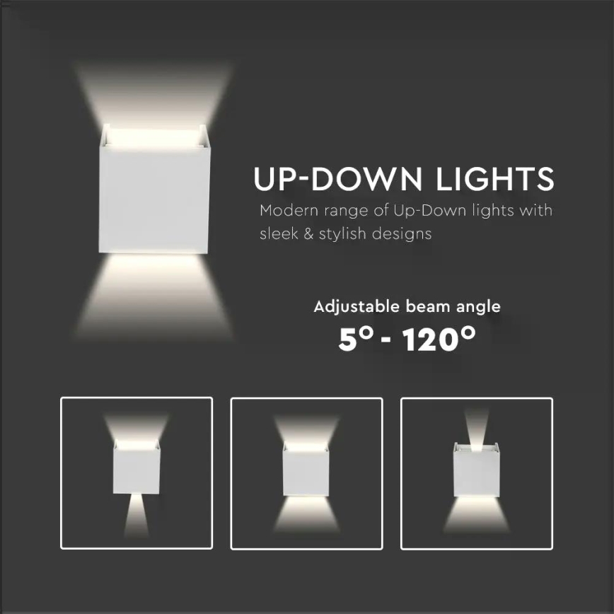 LED Utomhusvägglampa LED/5W/230V 3000K IP65 vit