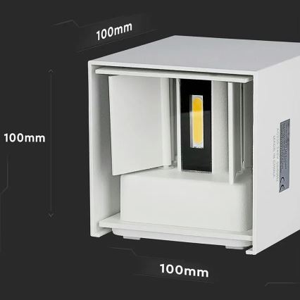 LED Utomhusvägglampa LED/5W/230V 3000K IP65 vit