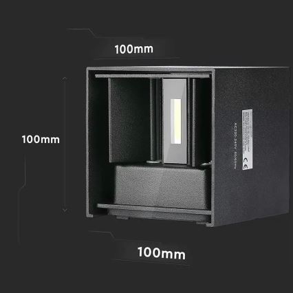 LED Utomhusvägglampa LED/5W/230V 4000K IP65 svart