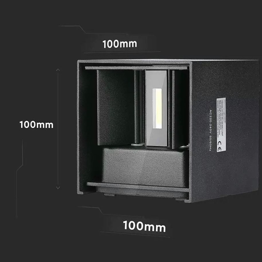 LED Utomhusvägglampa LED/5W/230V 4000K IP65 svart