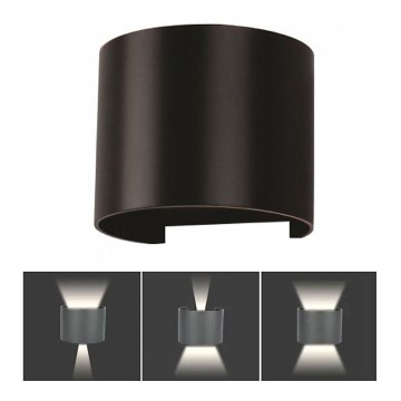 LED Utomhusvägglampa LED/6W/230V 3000K IP65 svart