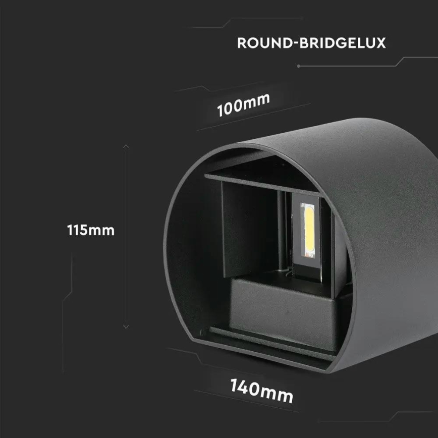 LED Utomhusvägglampa LED/6W/230V 3000K IP65 svart