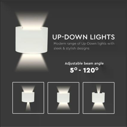 LED Utomhusvägglampa LED/6W/230V 3000K IP65 vit