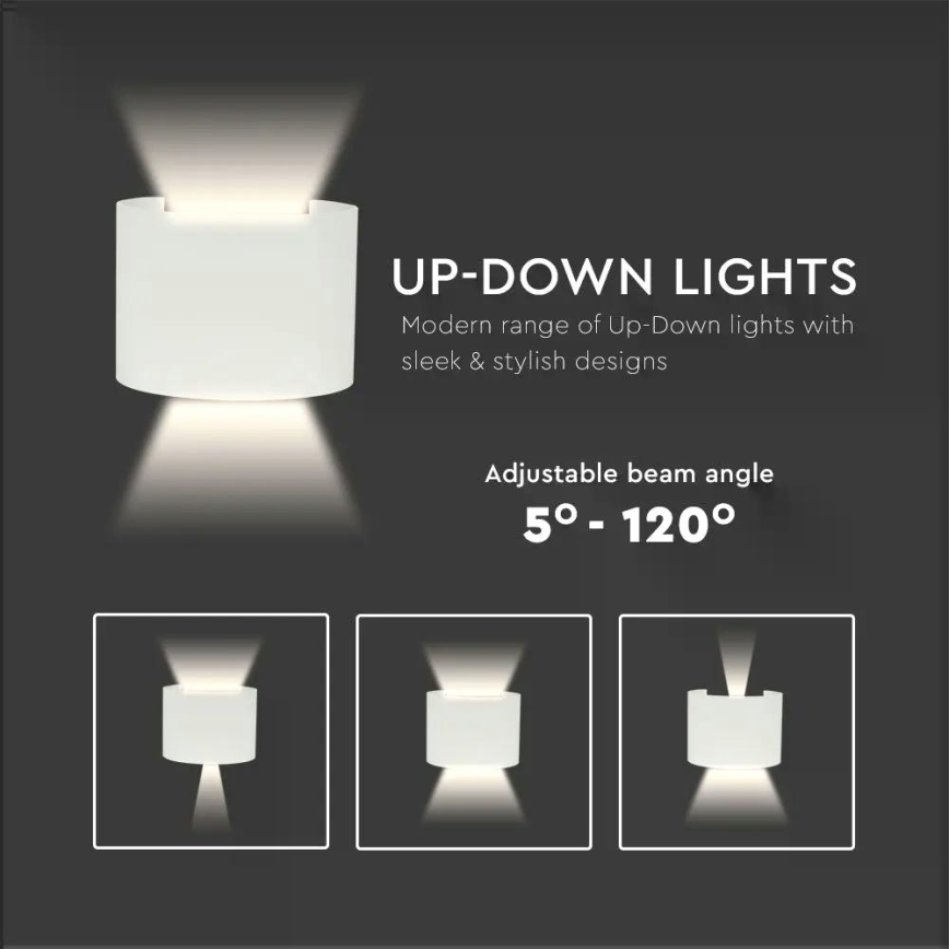 LED Utomhusvägglampa LED/6W/230V 3000K IP65 vit