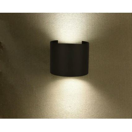 LED Utomhusvägglampa LED/6W/230V 4000K IP65 svart