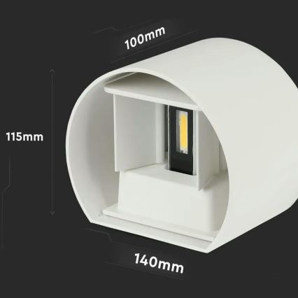 LED Utomhusvägglampa LED/6W/230V 4000K IP65 vit