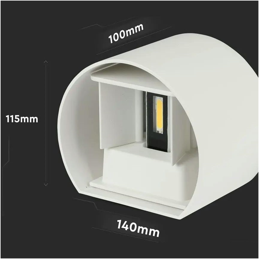 LED Utomhusvägglampa LED/6W/230V 4000K IP65 vit