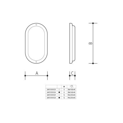 LED utomhusvägglampa LED/6W/230V IP54 svart
