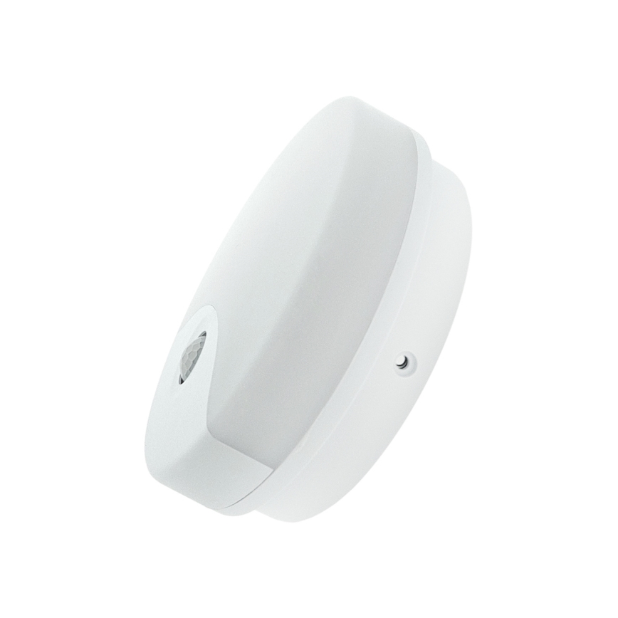 LED-utomhusvägglampa med rörelsesensor, 18 W/230 V, IP44, vit