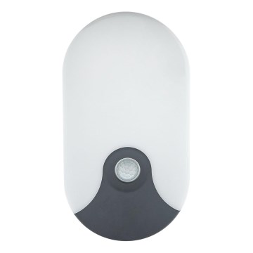 LED utomhusvägglampa med rörelsesensor LED/18W/230V IP44 antracit