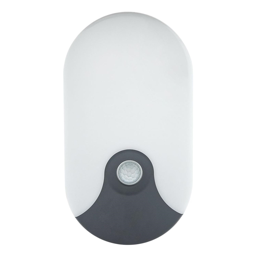 LED utomhusvägglampa med rörelsesensor LED/18W/230V IP44 antracit