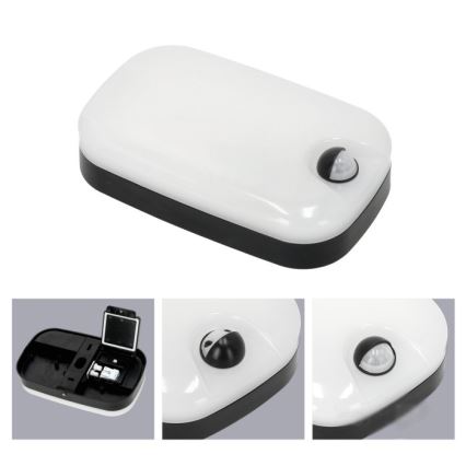 LED Utomhus vägglampa med rörelse- och skymningssensor BAVANO LED/15W/230V 3000/4000/5700K IP54