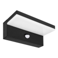 LED-utomhusvägglampa med sensor HESTIO LED/9W/230V 4000K IP44 svart