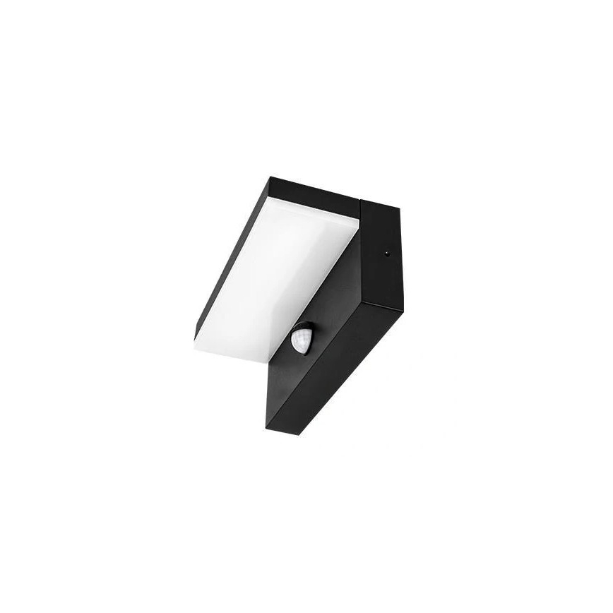 LED-utomhusvägglampa med sensor HESTIO LED/9W/230V 4000K IP44 svart