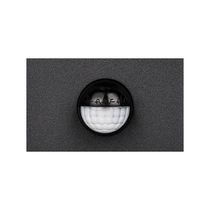 LED-utomhusvägglampa med sensor HESTIO LED/9W/230V 4000K IP44 svart