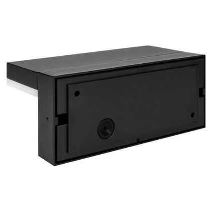 LED-utomhusvägglampa med sensor HESTIO LED/9W/230V 4000K IP44 svart