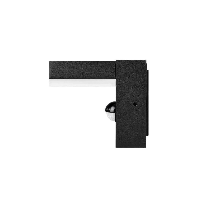 LED-utomhusvägglampa med sensor HESTIO LED/9W/230V 4000K IP44 svart