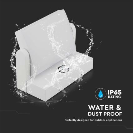 LED Utomhusvägglampa med sensor LED/17W/230V 3000K IP65 vit