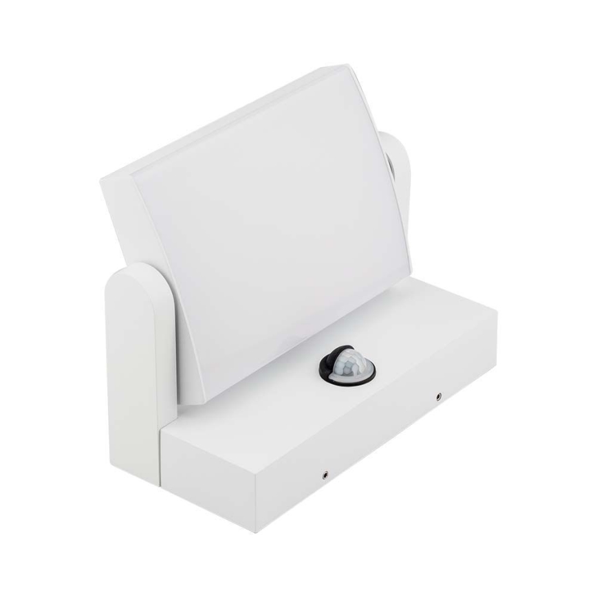 LED Utomhusvägglampa med sensor LED/17W/230V 3000K IP65 vit
