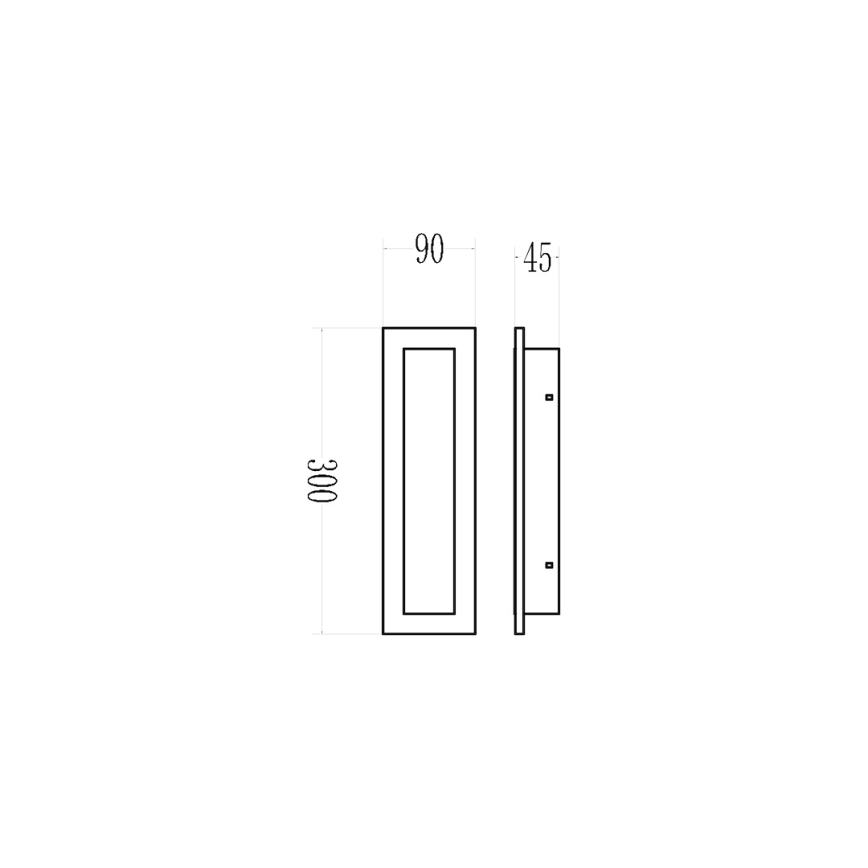 LED utomhusvägglampa WOW LED/10W/230V 3000/4000/6500K 30 cm IP54 svart