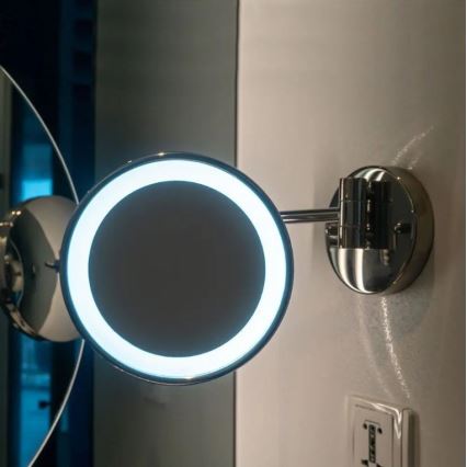 LED Vägg Sminkspegel LED/3W/6V 4xAA IP44