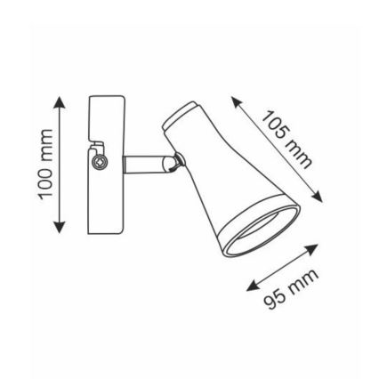 LED vägg spotlight  BERG LED/4,2W/230V svart 