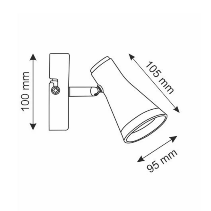 LED vägg spotlight  BERG LED/4,2W/230V svart 